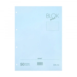 Bayındır Çizgili Klasör Yedeği A4 50 Yaprak Mavi