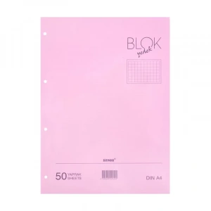 Bayındır Klasör Yedeği A4 Kareli 50 Yaprak Pembe