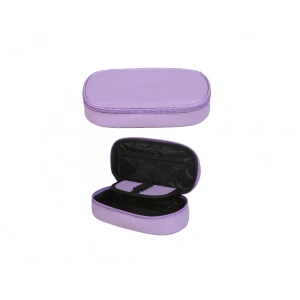 Bback Oval Deri Kalemlik / Kalem Kutusu PASTEL LİLA