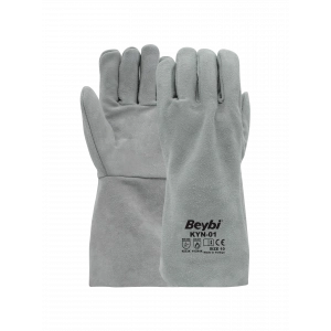 Beybi Eko Kaynakçı Deri İş Eldiveni Uzun Konç