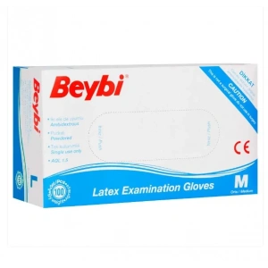Beybi Lateks Muayene Eldiveni Pudralı ( M ) 100 Adet