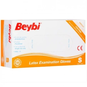 Beybi Lateks Muayene Eldiveni Pudralı ( S ) 20 Kutu