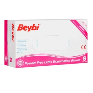 Beybi Pudrasız Lateks Muayene Eldiveni ( S ) 20 Kutu