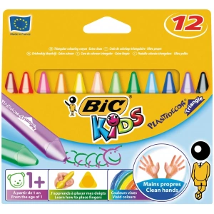 Bic Elleri Kirletmeyen Üçgen Pastel 12li Kutu