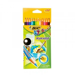 BİC KİDS AQUACOULEUR KURU SULU BOYA 12 RENK (8575613)