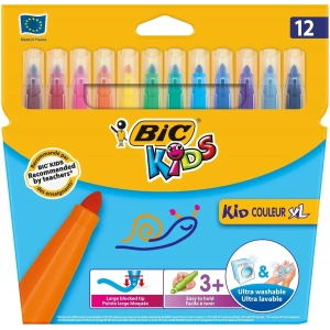Bic Kids Kid Couleur XL Keçeli Boya Kalemi 12 Renk