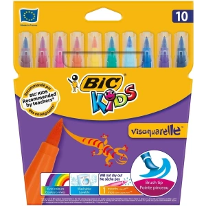 Bic Kids Visaquarelle Fırça Uçlu Keçeli Boya Kalemi 10 Renk