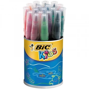 Bic Kids Visaquarelle Fırça Uçlu Keçeli Boya Kalemi 18 Renk Kavanoz