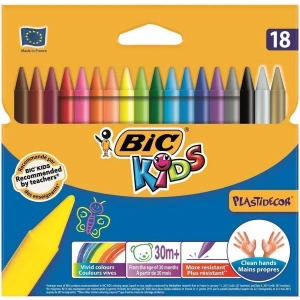 Bic Plastidecor Pastel Mum Boya Uzun Boy Silinebilir 18li