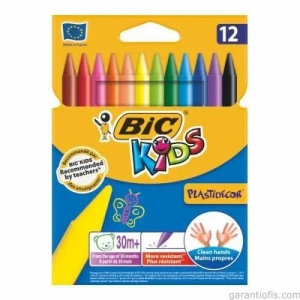 Bic Plastidecor Silinebilir Mum Pastel Boya (12 Renk)