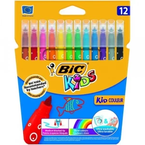 Bic Ultra Yıkanabilir 12 Renk Keçeli Boya Kalemi