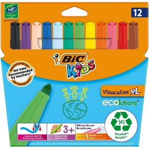 Bic Visa Yıkanabilir Jumbo Keçeli Kalem 12 Renk (8922233)
