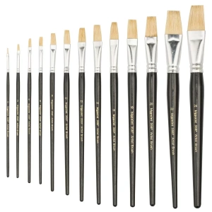 Bigpoint 358f Serisi Beyaz Doğal Kıl Düz Kesik Fırça No: 16