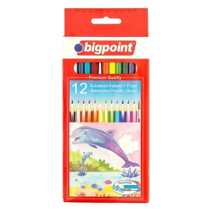 Bigpoint Aquarelle Sulu Boya Kalemi 12 Renk Fırçalı