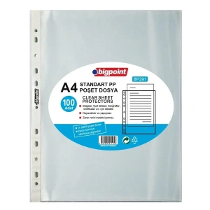 Bigpoint BP291 A4 Poşet Dosya (100 lü Paket)