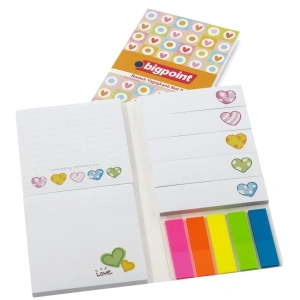 Bigpoint Defter Şeklinde Baskılı Yapışkanlı Not Kağıdı Seti