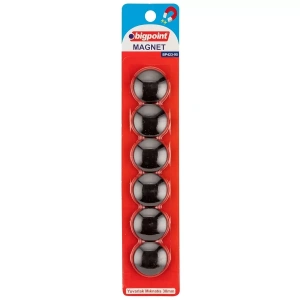Bigpoint Magnet 30mm (Mıknatıs) Siyah 6lı Blister