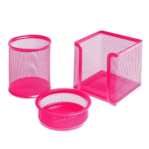 Bigpoint Metal Perfore 3lü Set Pembe