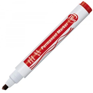 Bion Markör Permanent Kesik Uç Kırmızı 9177