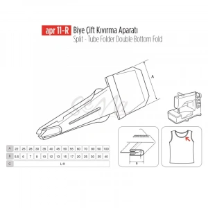 Biye Çift Kıvırma Apara 70x25mm / APR 11-R