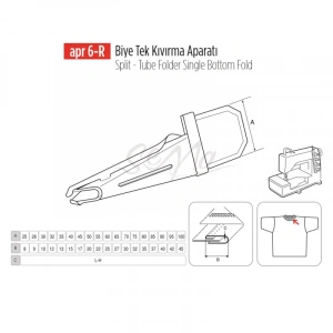 Biye Tek Kıvırma Apara 45x17mm / APR 6-R