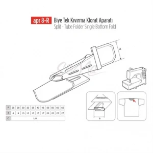 Biye Tek Kıvırma Klorat(Etek) Apara 25x8mm / APR 8-R