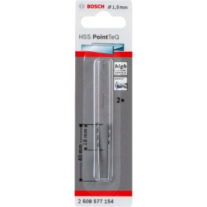 Bosch Metal Matkap Ucu HSS PointTeQ (DIN 338) 1,5 mm (2 Adet) - 2608577154