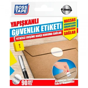 Boss Tape 6723 Void Yuvarlak Güvenlik Etiketi 28mm 90lı