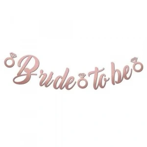 Bride To Be Rose Gold Kaligrafik Yazı Afiş