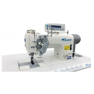 Broderi Bd-8758-405 Direct Drive Tam Otamatik Büyük Mekik Iptalli Çift İğne Dikiş Makinesi (dik Bıçak Sistemi)