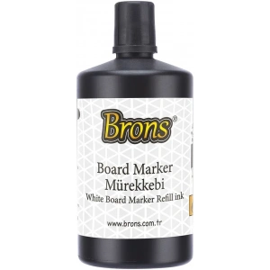 Brons Beyaz Tahta Kalemi Mürekkebi 250 cc. Siyah