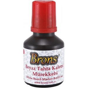 Brons Beyaz Tahta Kalemi Mürekkebi 30 cc. Kırmızı