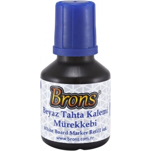 Brons Beyaz Tahta Kalemi Mürekkebi 30 cc. Mavi