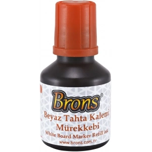 Brons Beyaz Tahta Kalemi Mürekkebi 30 cc. Turuncu