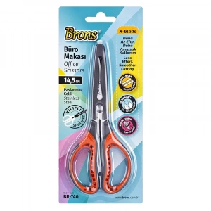 Brons Büro Makası Koruma Kılıflı Br-740 14,5 Cm