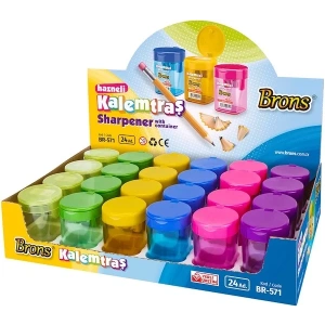 Brons Çift Delikli Hazneli Silindir Kalemtraş