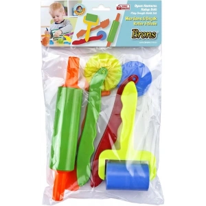 Brons Oyun Hamuru Kalıbı Merdane & Bıçak Seti 5 Parça