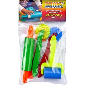 Brons Oyun Hamuru Kalıpları Merdaneli Set Br-475