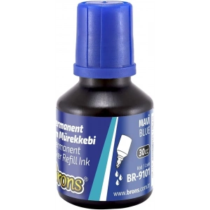 Brons Permanent Marker Mürekkebi 30 cc. MAVİ