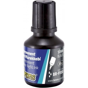 Brons Permanent Marker Mürekkebi 30 cc. SİYAH