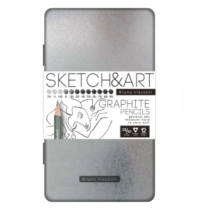 Bruno Visconti Sketch&art Kurşun Kalem Seti 12li 2h-9b No:21-0009