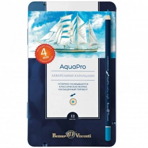 Bruno Visconti Sketch&art Profesyonel Aquarel Kuru Boya Kalemi 12 Renk Metal Kutuda No:30-0044