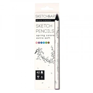 Bruno Visconti Sketch&Art Profesyonel Kuru Boya Kalemi Kalın Gövde 4mm Sonbahar 6 Renk No:30-0118/09