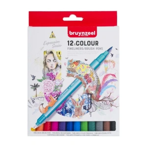 Bruynzeel Çift Taraflı Fırça Uçlu Kalem Seti 12li