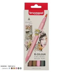 Bruynzeel Çift Taraflı Fırça Uçlu Kalem Seti 6lı - Tokyo