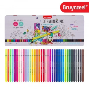 Bruynzeel Fineler İnce Uçlu Keçeli Kalem 36lı Set 0.4mm 60241036