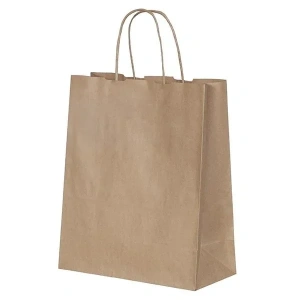 Büküm Saplı Kağıt Çanta Esmer Kraft 32x40x12 cm ( 100 Adet )