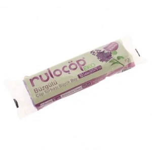 Büzgülü Çöp Torbası Büyük Boy Lavanta Kokulu ( 65x70 ) 10 Adet