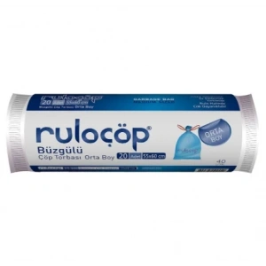 Büzgülü Çöp Torbası Orta Boy Kokusuz 10 Adet ( 55x60 )