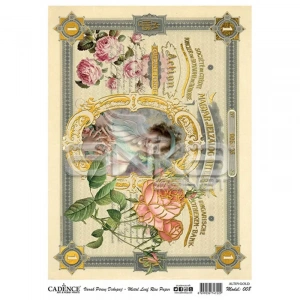Cadence Altın Varak Pirinç Dekopaj A3 Model:008